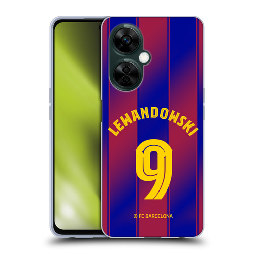 FC Barcelona 2025/26 Players Home Kit Robert Lewandowski Soft Gel Case for OnePlus Nord N30