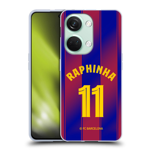 FC Barcelona 2025/26 Players Home Kit Raphinha Soft Gel Case for OnePlus Nord 3 5G
