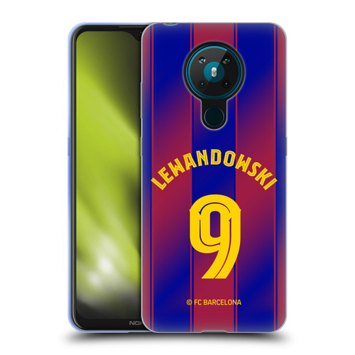 FC Barcelona 2025/26 Players Home Kit Robert Lewandowski Soft Gel Case for Nokia 5.3