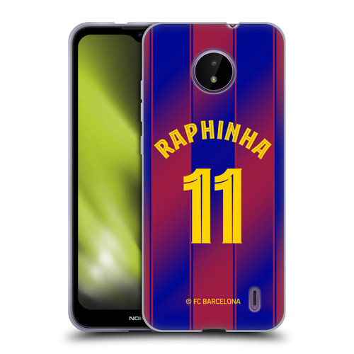 FC Barcelona 2025/26 Players Home Kit Raphinha Soft Gel Case for Nokia C10 / C20