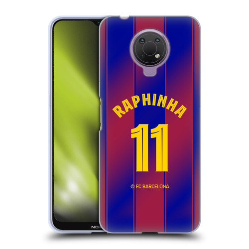 FC Barcelona 2025/26 Players Home Kit Raphinha Soft Gel Case for Nokia G10