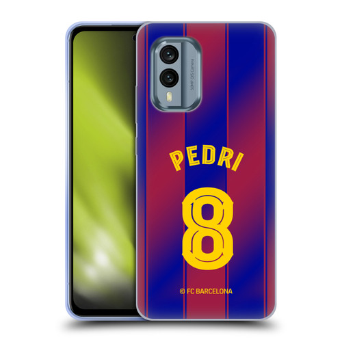 FC Barcelona 2025/26 Players Home Kit Pedri Soft Gel Case for Nokia X30