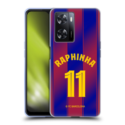 FC Barcelona 2025/26 Players Home Kit Raphinha Soft Gel Case for OPPO A57s