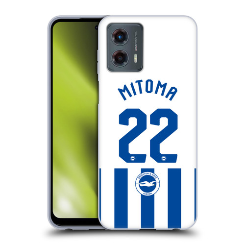 Brighton & Hove Albion F.C 2025/26 Players Home Kit Kaoru Mitoma Soft Gel Case for Motorola Moto G (2023)