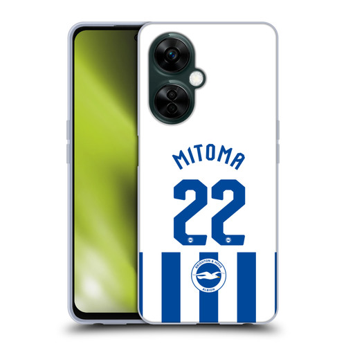 Brighton & Hove Albion F.C 2025/26 Players Home Kit Kaoru Mitoma Soft Gel Case for OnePlus Nord N30
