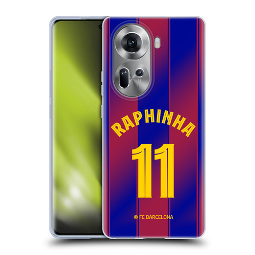 FC Barcelona 2025/26 Players Home Kit Raphinha Soft Gel Case for OPPO Reno11