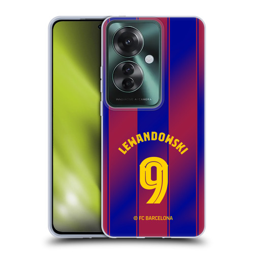 FC Barcelona 2025/26 Players Home Kit Robert Lewandowski Soft Gel Case for OPPO Reno11 F 5G / F25 Pro 5G