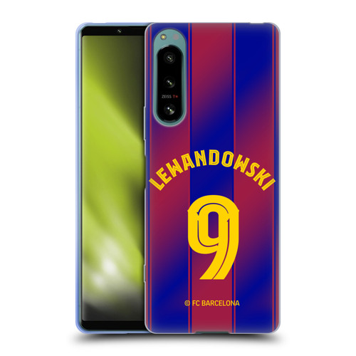 FC Barcelona 2025/26 Players Home Kit Robert Lewandowski Soft Gel Case for Sony Xperia 5 IV FC Barcelona 2025/26 Players Home Kit Robert Lewandowski Soft Gel Case for Sony Xperia 5 IV