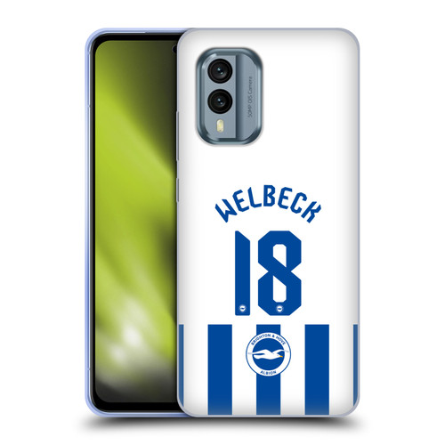 Brighton & Hove Albion F.C 2025/26 Players Home Kit Danny Welbeck Soft Gel Case for Nokia X30