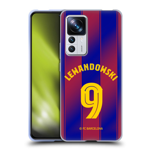 FC Barcelona 2025/26 Players Home Kit Robert Lewandowski Soft Gel Case for Xiaomi 12T Pro