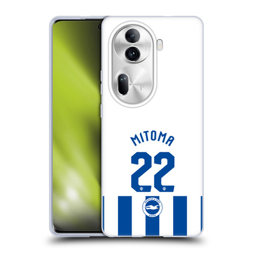 Brighton & Hove Albion F.C 2025/26 Players Home Kit Kaoru Mitoma Soft Gel Case for OPPO Reno11 Pro