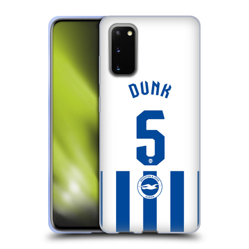Brighton & Hove Albion F.C 2025/26 Players Home Kit Lewis Dunk Soft Gel Case for Samsung Galaxy S20 / S20 5G