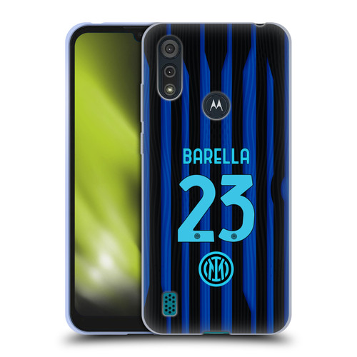 Fc Internazionale Milano 2025/26 Players Home Kit Nicolò Barella Soft Gel Case for Motorola Moto E6s (2020)