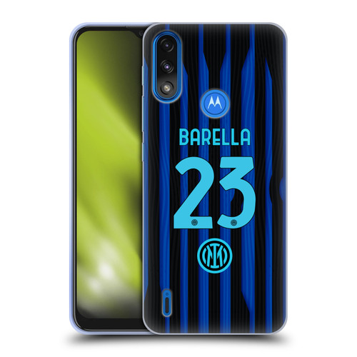 Fc Internazionale Milano 2025/26 Players Home Kit Nicolò Barella Soft Gel Case for Motorola Moto E7 Power / Moto E7i Power