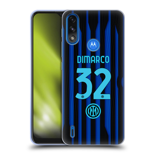 Fc Internazionale Milano 2025/26 Players Home Kit Federico Dimarco Soft Gel Case for Motorola Moto E7 Power / Moto E7i Power