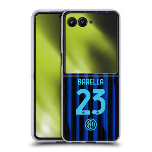 Fc Internazionale Milano 2025/26 Players Home Kit Nicolò Barella Soft Gel Case for Motorola Razr 50 Ultra