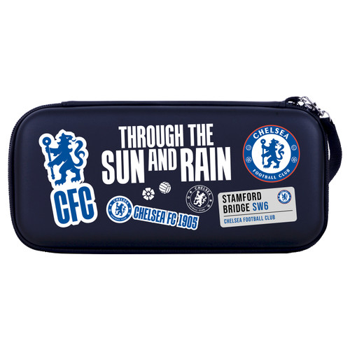 Chelsea Football Club Graphic Logo Sticker Collage Print Hard Storage Travel Carry Case for Nintendo Switch