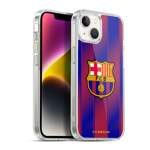 FC Barcelona 2025/26 Crest Kit Home Soft Gel Case for Apple iPhone 14 Plus & MagSafe