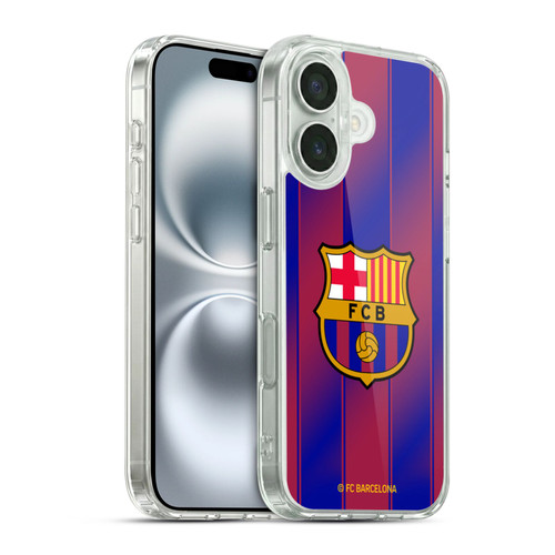 FC Barcelona 2025/26 Crest Kit Home Soft Gel Case for Apple iPhone 16 & MagSafe