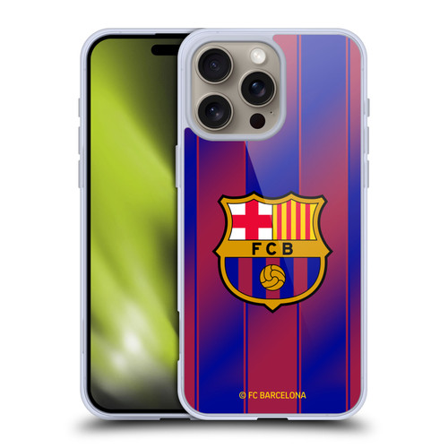 FC Barcelona 2025/26 Crest Kit Home Soft Gel Case for Apple iPhone 16 Pro Max