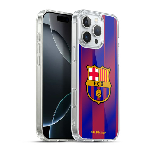FC Barcelona 2025/26 Crest Kit Home Soft Gel Case for Apple iPhone 16 Pro Max & MagSafe