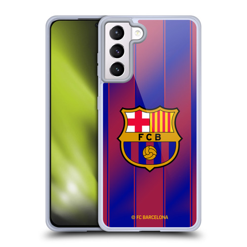 FC Barcelona 2025/26 Crest Kit Home Soft Gel Case for Samsung Galaxy S21+ 5G & MagSafe