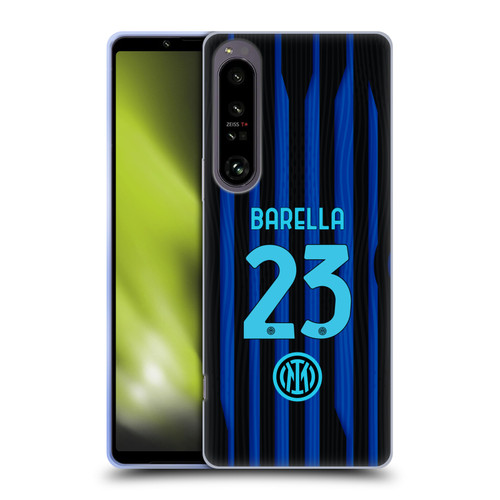 Fc Internazionale Milano 2025/26 Players Home Kit Nicolò Barella Soft Gel Case for Sony Xperia 1 IV