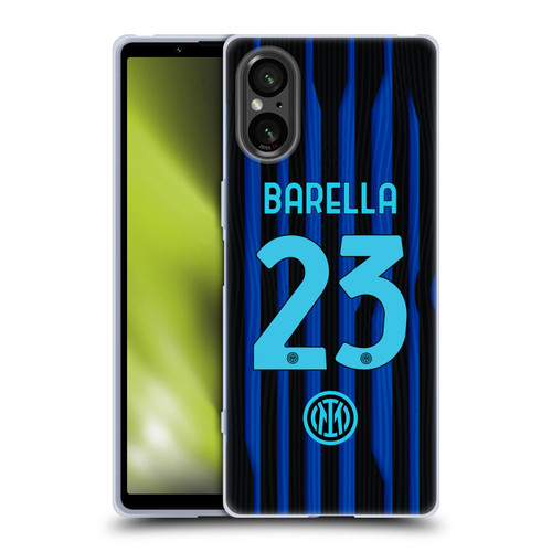 Fc Internazionale Milano 2025/26 Players Home Kit Nicolò Barella Soft Gel Case for Sony Xperia 5 V 5G