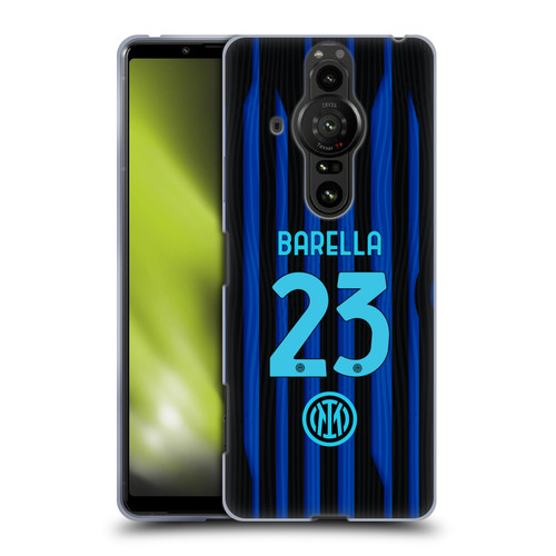 Fc Internazionale Milano 2025/26 Players Home Kit Nicolò Barella Soft Gel Case for Sony Xperia Pro-I