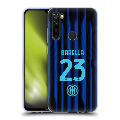 Fc Internazionale Milano 2025/26 Players Home Kit Nicolò Barella Soft Gel Case for Xiaomi Redmi Note 8T