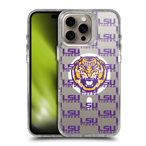 Louisiana State University LSU Louisiana State University LSU Logo Pattern SHOCKPROOF BUMPER CASE COMPATIBLE WITH  & MAGSAFE Apple iPhone 16 Pro Max