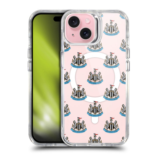 Newcastle United Football Club Logo Icon Pattern SHOCKPROOF BUMPER CASE COMPATIBLE WITH  & MAGSAFE Apple iPhone 15