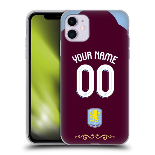 Aston Villa Football Club Custom 2025/26 Trikot Home Soft Gel Case for Apple iPhone 11