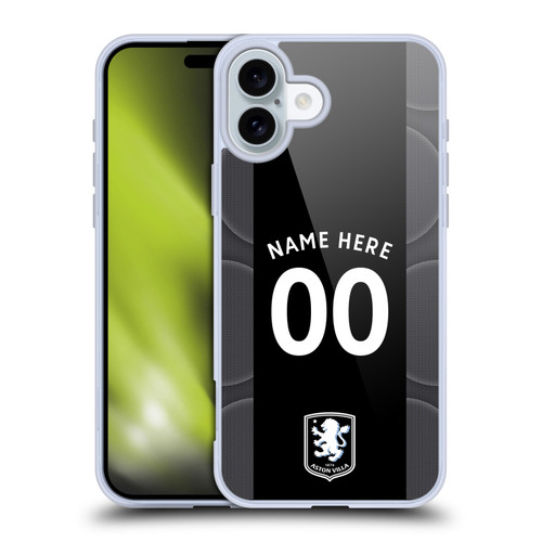 Aston Villa Football Club Custom 2025/26 Trikot Away Soft Gel Case for Apple iPhone 16 Plus