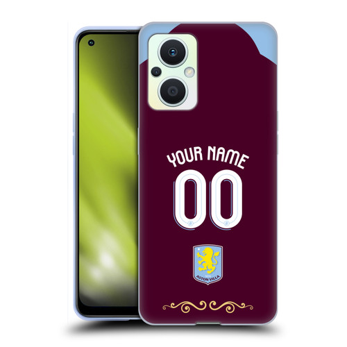 Aston Villa Football Club Custom 2025/26 Trikot Home Soft Gel Case for OPPO Reno8 Lite
