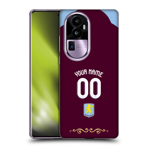 Aston Villa Football Club Custom 2025/26 Trikot Home Soft Gel Case for OPPO Reno10 Pro+