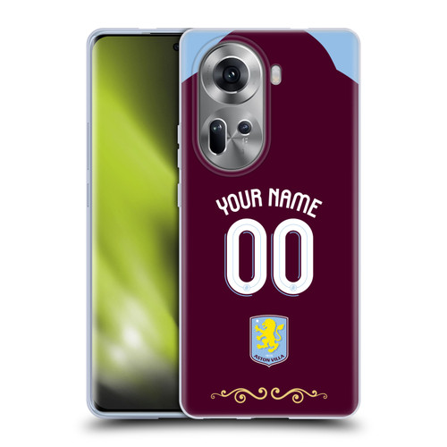 Aston Villa Football Club Custom 2025/26 Trikot Home Soft Gel Case for OPPO Reno11