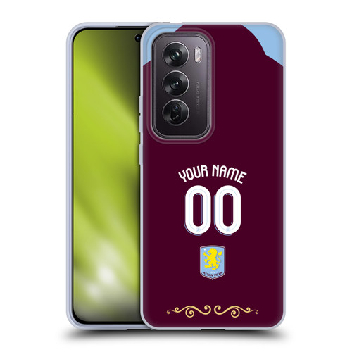 Custom Customised Personalised Aston Villa FC 2025/26 Trikot Home Soft Gel Case for OPPO Reno12 Pro 5G