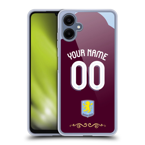 Aston Villa Football Club Custom 2025/26 Trikot Home Soft Gel Case for Samsung Galaxy A06 4G