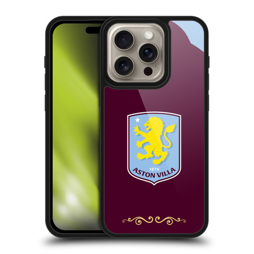 Aston Villa Football Club 2025/26 Crest Kit Home Gel Armour Case For Apple iPhone 16 Pro