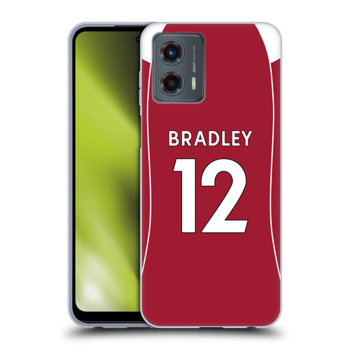 Liverpool Football Club 2025/26 Players Home Kit 2nd Group Conor Bradley Soft Gel Case for Motorola Moto G (2023)