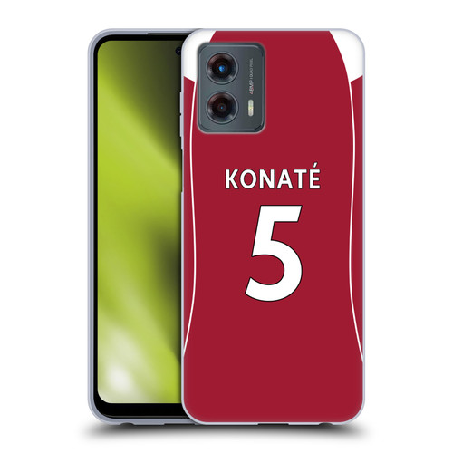 Liverpool Football Club 2025/26 Players Home Kit 2nd Group Ibrahima Konaté Soft Gel Case for Motorola Moto G (2023)