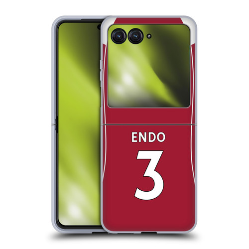 Liverpool Football Club 2025/26 Players Home Kit 2nd Group Wataru Endō Soft Gel Case for Motorola Razr 40 Ultra / Razr+ 2023