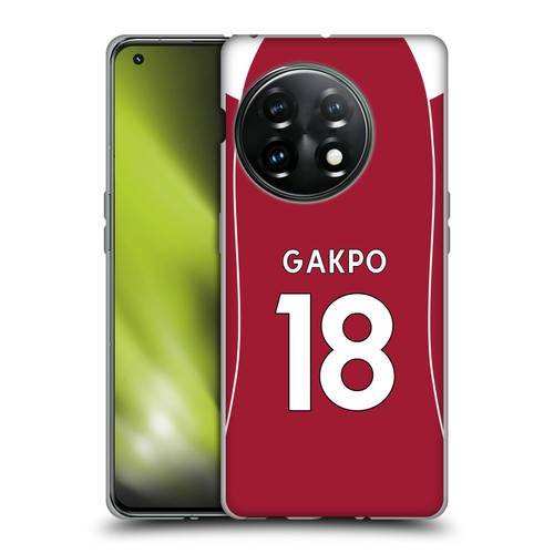 Liverpool Football Club 2025/26 Players Home Kit 2nd Group Cody Gakpo Soft Gel Case for OnePlus 11 5G