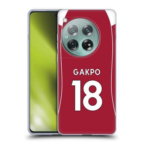 Liverpool Football Club 2025/26 Players Home Kit 2nd Group Cody Gakpo Soft Gel Case for OnePlus 12