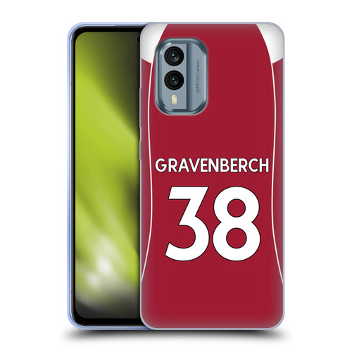 Liverpool Football Club 2025/26 Players Home Kit 2nd Group Ryan Gravenberch Soft Gel Case for Nokia X30