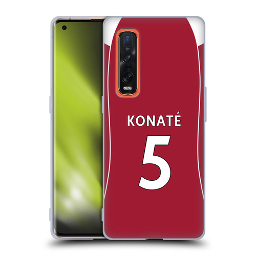 Liverpool Football Club 2025/26 Players Home Kit 2nd Group Ibrahima Konaté Soft Gel Case for OPPO Find X2 Pro 5G