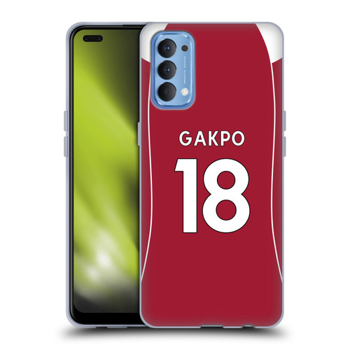 Liverpool Football Club 2025/26 Players Home Kit 2nd Group Cody Gakpo Soft Gel Case for OPPO Reno 4 5G