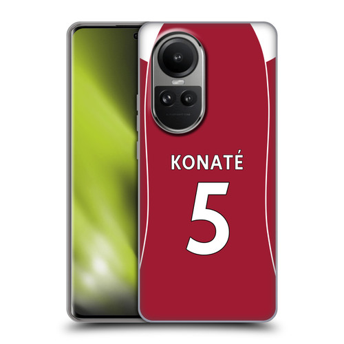 Liverpool Football Club 2025/26 Players Home Kit 2nd Group Ibrahima Konaté Soft Gel Case for OPPO Reno10 5G / Reno10 Pro 5G
