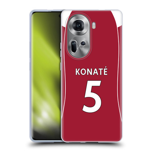Liverpool Football Club 2025/26 Players Home Kit 2nd Group Ibrahima Konaté Soft Gel Case for OPPO Reno11